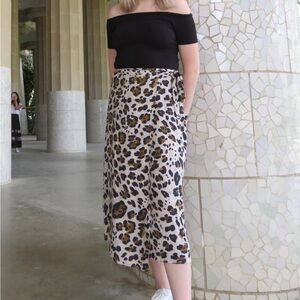 Leopard Midi Skirt
